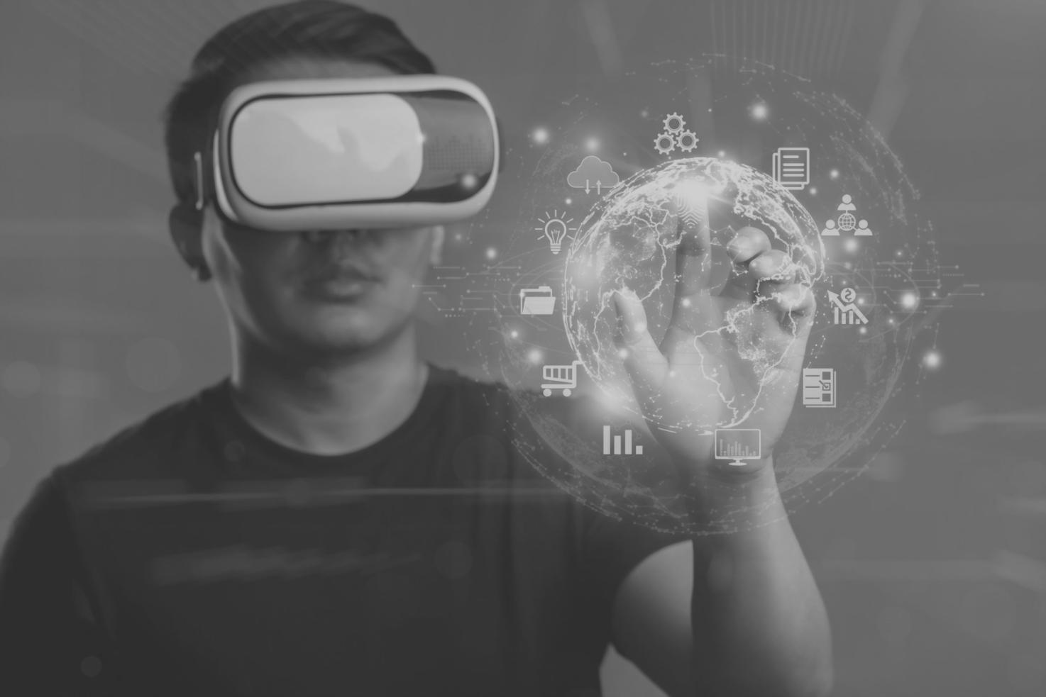 Students engaged with VR headsets during training session